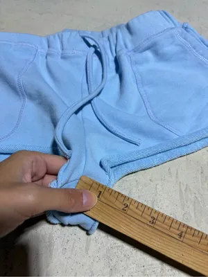 Showpo Light Blue Women's Drawstring Lounge Shorts 6 thumbnail 3