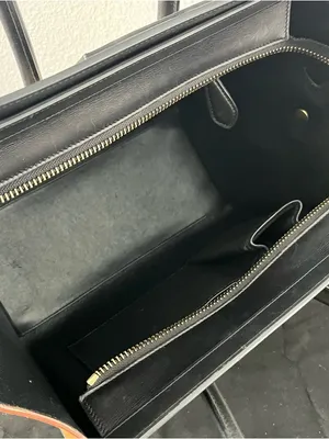 Celine Luggage Tote Tricolor Leather Micro Top Handle Handbag thumbnail 9