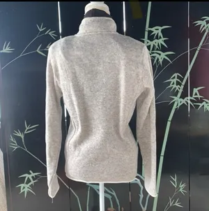 Charles River Apparel Womens Oatmeal Heathered Fleece Pullover Jacket Sz M thumbnail 3