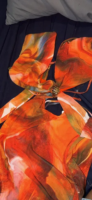 Windsor vibrant orange dress  thumbnail 3