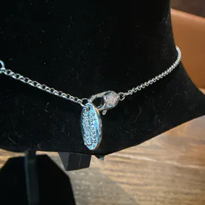 Transparent Blue Pendant Necklace thumbnail 2