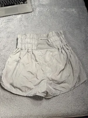 Free people FP Movement High-Waist gray silver athletic shorts medium thumbnail 6