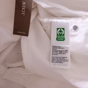 NWT!! J. CREW Curvy Slim Wide Denim Jeans Solid White Raw Hems Stretch‎ Size 27 thumbnail 13