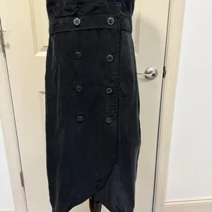 J Crew Silk Midi Dress Sm 6 Minimalist Double Breast Button Layer Capsule Luxury thumbnail 4