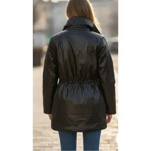 Simply Vera Wang 90s Black Utility Puffer Jacket with Purple Lining size Medium thumbnail 7