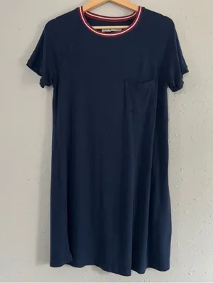 Abercrombie & Fitch Navy Blue T-Shirt Dress Casual Comfy Medium thumbnail 1