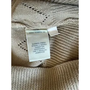 Susan Bristol Beige Silk Wool Cardigan Sweater Size M thumbnail 6