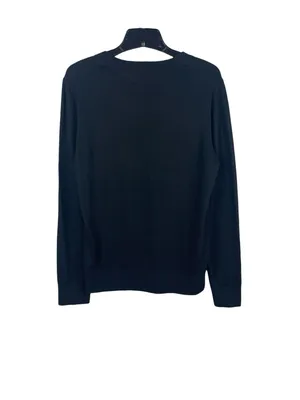 Quince Black Crewneck Sweater Cotton Cashmere Blend Pullover Soft Minimalist L thumbnail 3