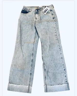 NWT Princess Polly Ollie Straight Leg Cuffed Jeans Denim Light Wash 6 High Waist thumbnail 2