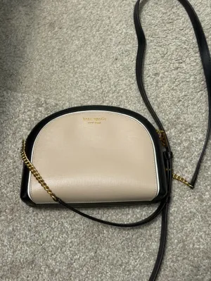 kate spade Cream and Black Half-Moon Crossbody NWOT thumbnail 1