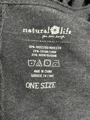 Natural Life One Size Charcoal Gray Wide Leg Lounge Jumpsuit Sleeveless Pockets thumbnail 8