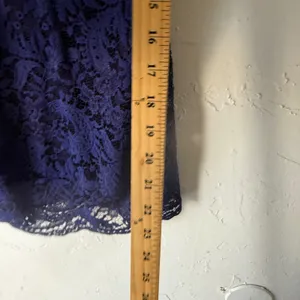 Zara Woman Navy Blue Lace Camisole‎ Tank Top V-Neck Whimsigoth Fairy thumbnail 6