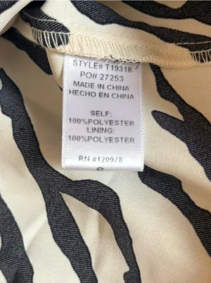 Anthropologie Entro Zebra Print Puff Sleeve Blouse Top Womens Small NEW thumbnail 9