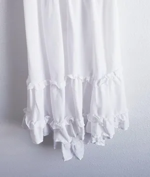 Free People Crochet Ruffle Mini Bohemian Dress thumbnail 4
