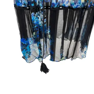 Anthropologie Tryb Dress Tunic‎ Drop Waist Floral Print Blue Size XS thumbnail 7