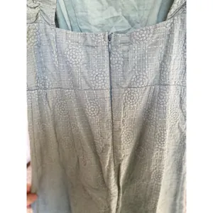 Selfie‎ Leslie Sage Green Mini Dress Embroidered Ruffle Quiet Luxury Romantic XS thumbnail 7