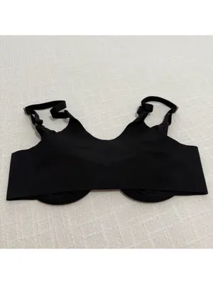 Soma 32C Vanishing 360 Unlined Perfect Coverage Black Bra Underwire Front Close thumbnail 3