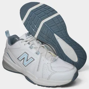 New Balance 608v5 Women 9.5 B White Blue Leather Cross Trainers thumbnail 8