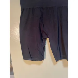 Women's Athletic Short Bike Short Black Pull On High Rise 9" Inseam Stretch Flaw thumbnail 3