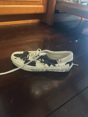 Save our Planet Black and White Vans thumbnail 7