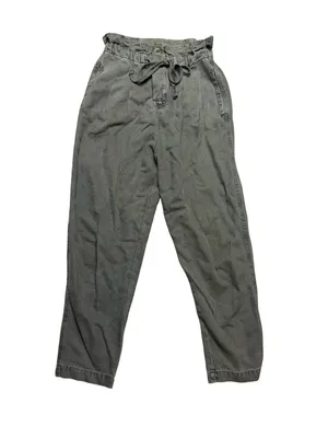 🌿Free People Margate High Rise Paperbag Trouser Pants Olive XS🌿‎ thumbnail 3
