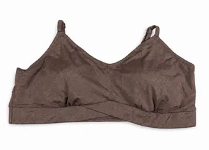 Torrid Lightly Lined Smooth Cross Front Bralette Size 3 Brown thumbnail 1