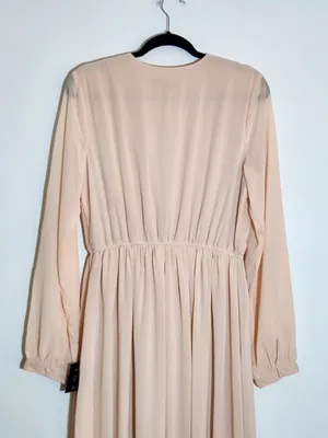 Lulus Long Sleeve Blush Pink Formal Dress Size Large NWT Wedding Guest Dress thumbnail 6