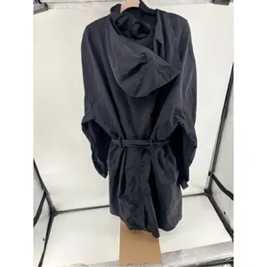 ALO Yoga Crinkle On The Move Black Trench Coat Womens Unisex Size XXL thumbnail 6