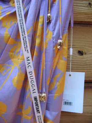 NWT Mac Duggal 68771 Orchid Floral Printed One Shoulder Maxi Dress S thumbnail 9