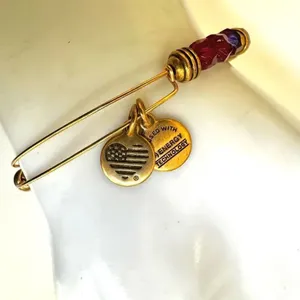 ALEX AND ANI red and gold tone beaded bracelet thumbnail 3