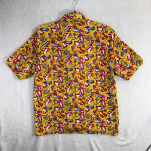 Vintage Stuart Lang 6 Yellow Abstract Print Blouse Top Camp Maximalist Artsy 80s thumbnail 3