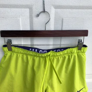 Nike Women’s Shorts Dri-Fit Fold Over Yellow Purple Medium thumbnail 5