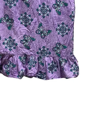 Sara Morgan Floral Print Shift Dress Purple Size M Vacation Summer Beach Coastal thumbnail 6