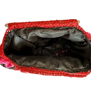 Vintage‎ Plastic Red Pink & Black Purse thumbnail 3