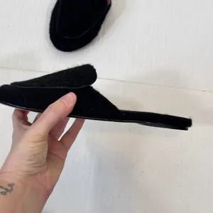 Theory X Newbark Black Suede Leather Mule Flats Womens 8 Comfort Shoes Preppy thumbnail 3