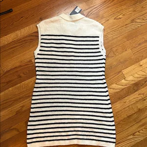 Universal Threads Mini Sweater Dress - Cream Striped L thumbnail 3