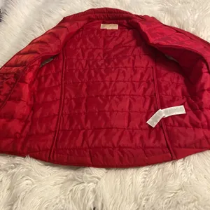 Michael Kors Vibrant Red Outerwear Vest size M excellent condition length 28” thumbnail 7