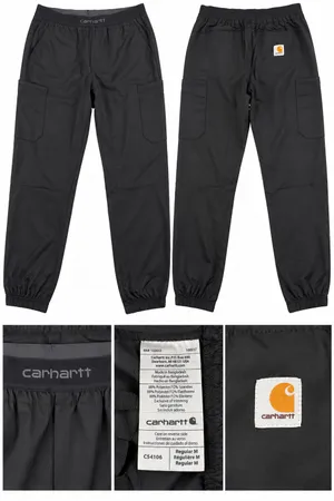 Carhartt Black Stretch Cargo Jogger Work Pants Women’s M Regular thumbnail 2