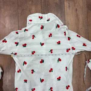 Lizette Collection Cherry Sleepwear Set Long Sleeve w/ Matching Shorts Sz Large thumbnail 7
