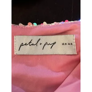 Petal + Pup Dress Womens Medium Pink Sequin Cutout V Neck Bodycon Mini Party thumbnail 9