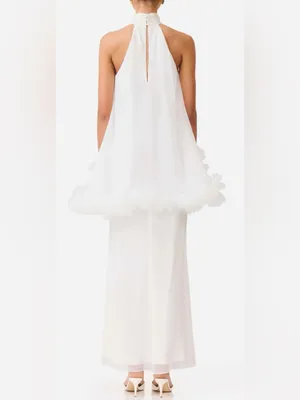 NEW ELLIATT Poppy Tiered Sleeveless white Gown sz XL thumbnail 7