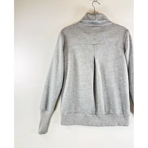 ALO Yoga Women Sweatshirt Gray Haze Turtle Neck Pullover Thumbhole Cozy Small thumbnail 7