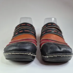 L’artiste Spring Step Leather Clog Mules Comfort Sz 40 Us 9-9.5 Heel thumbnail 2