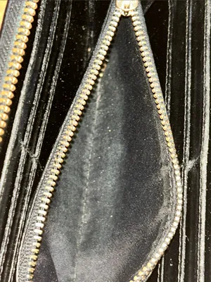 Tory Burch Black Patent Leather Embossed Logo Zip Around Continental Wallet thumbnail 8