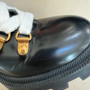 Gucci Sylvie Web Lace Up Combat Boot size 38 thumbnail 9