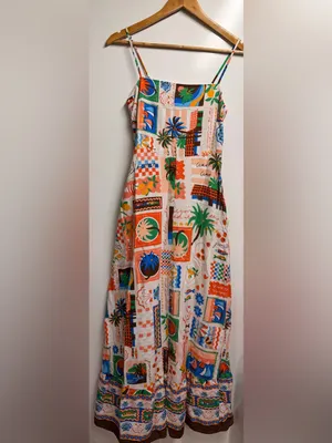 SugarLips Lumy Mix Vin Smocked Maxi Dress size xs women’s thumbnail 6