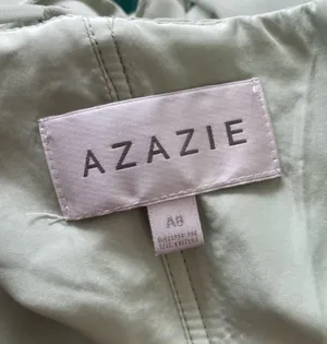 Azazie PEYTON Dusty Sage Green Flowy Ruched Chiffon Bridesmaid Dress Gown EUC A8 thumbnail 5