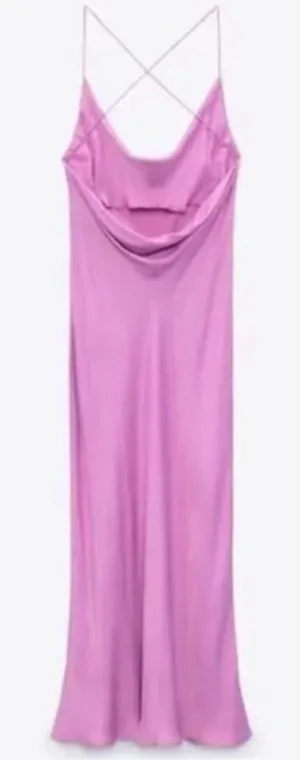 ZARA Satin Dress Midi thumbnail 2