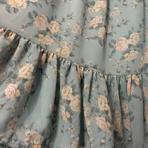 Ardene NWT Floral Ruffle Smocked On Off Shoulder Tiered Dress Size L Whimsical thumbnail 7