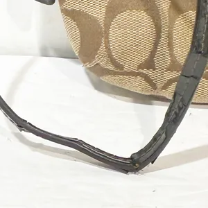 Coach Signature C Tan Canvas Wristlet Wallet Mini Bag thumbnail 2